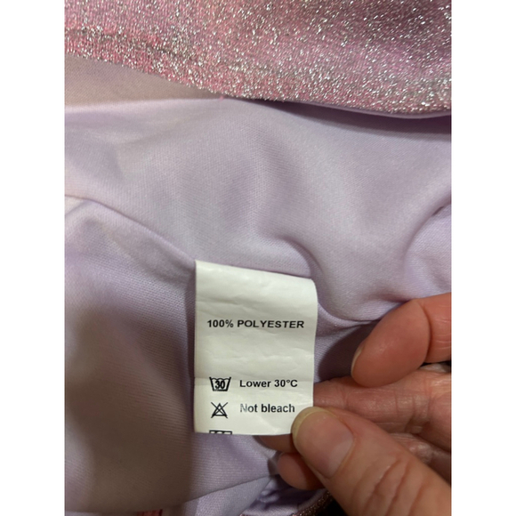 SNDYS Glitter Mini Skirt Pink Sparkle Size S - Picture 7 of 8